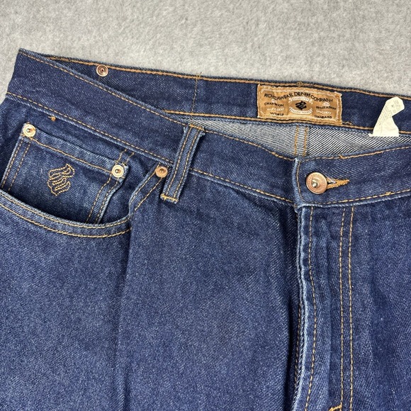 VTG Rocawear Jeans Mens 36x34 Dark Baggy Y2K Straight Skate Denim Grunge Hip Hop - Picture 4 of 10